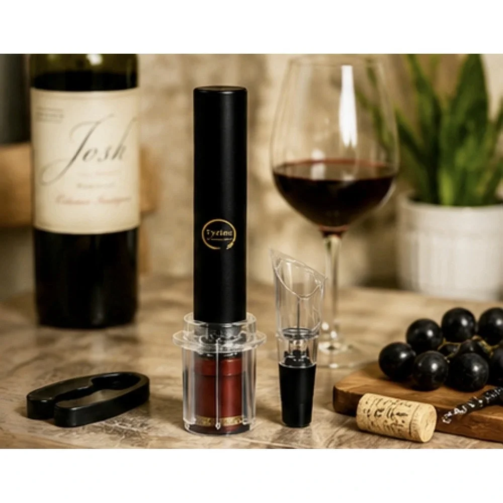 Tyzine Air  Pressure Pump Bottle Opener With Foil Cutter,Aerator‎ Pourer,Vacuum
